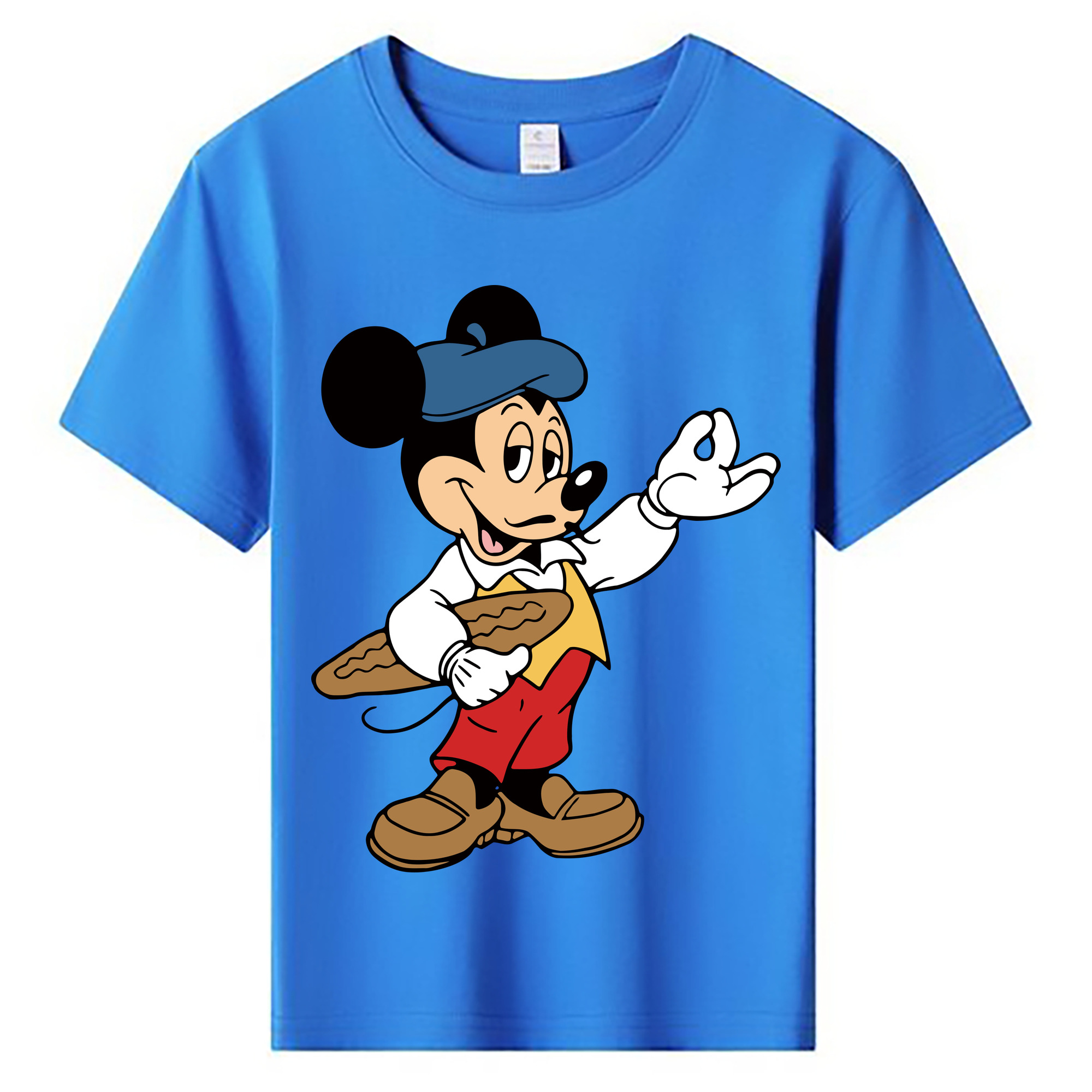 ミッキーマウス Mickey Mouse 綿100％キッズTシャツ（フロントプリント）